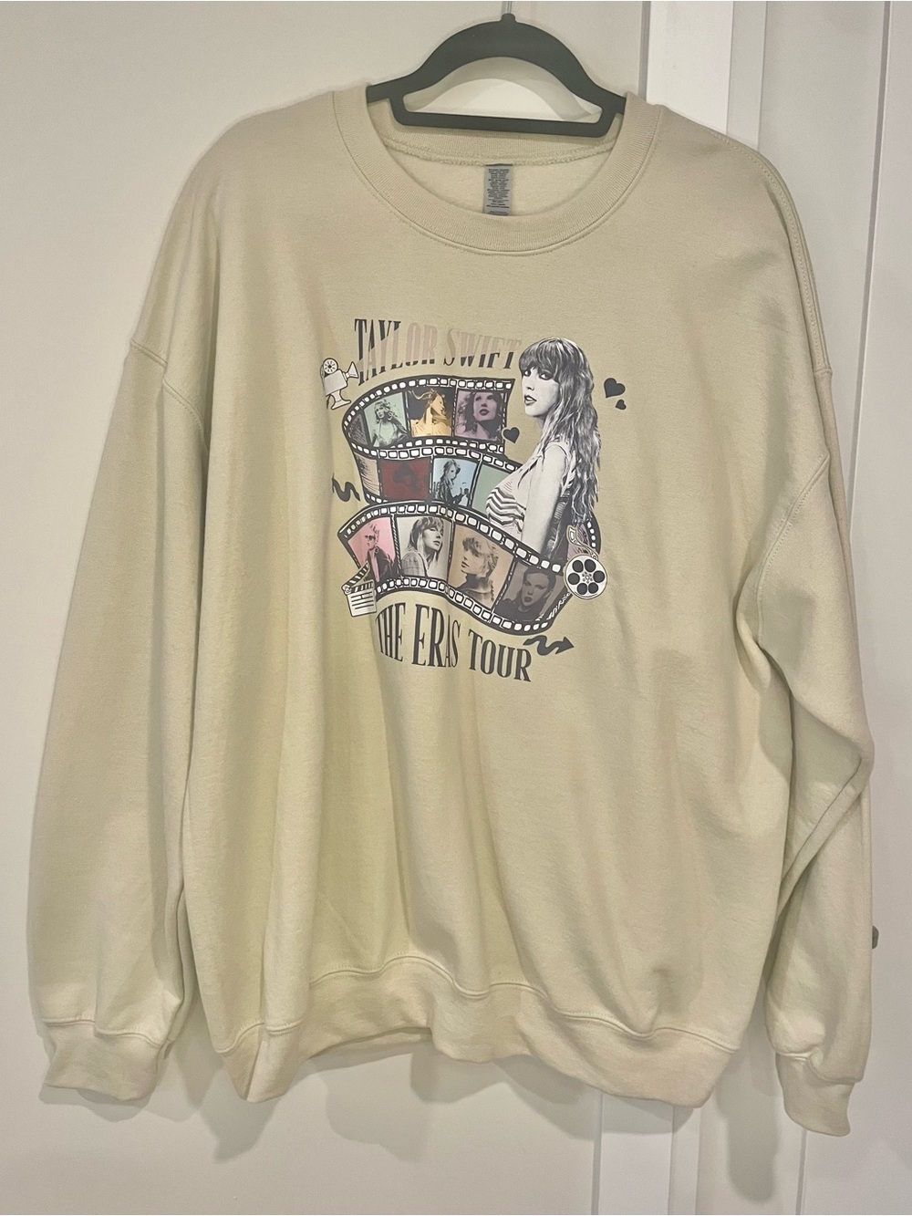 Taylor Swift Cream Graphic Crewneck Eras Tour Sweater